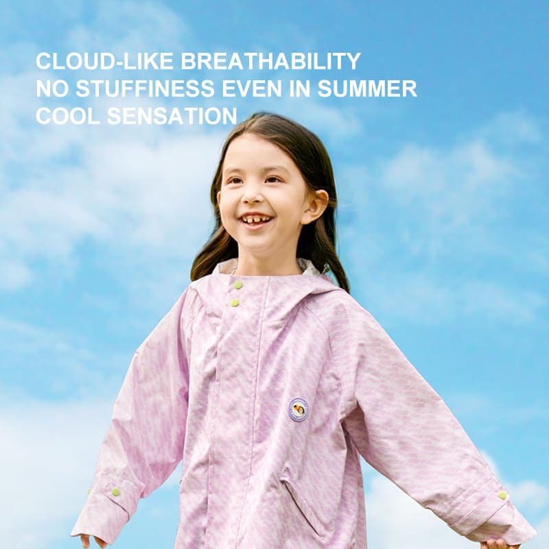 Mideer - Advanced Waterproof And Windproof Raincoat For Kids - Taro Purple (L) - View 1