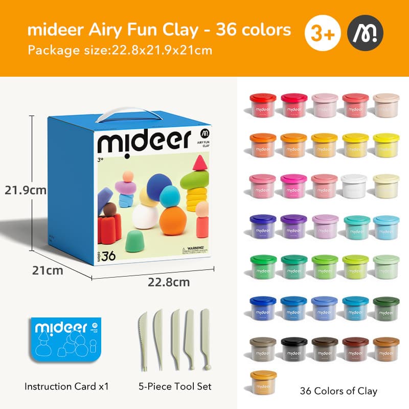 Mideer - Airy Fun Clay - 36 Colors - View 1