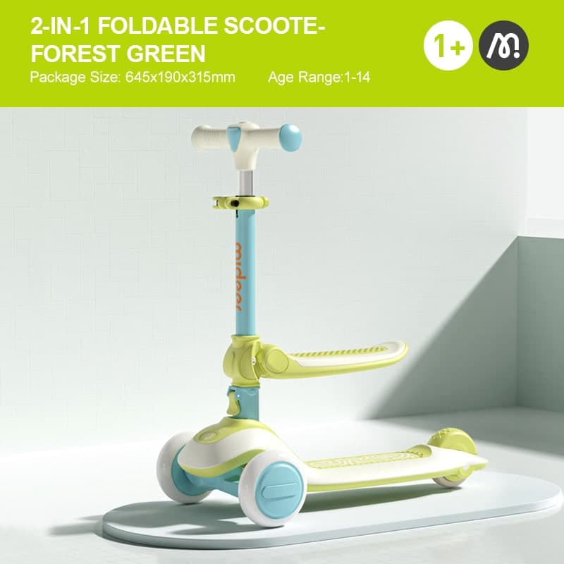 Mideer - Kids Scooter - Forest Green - View 1