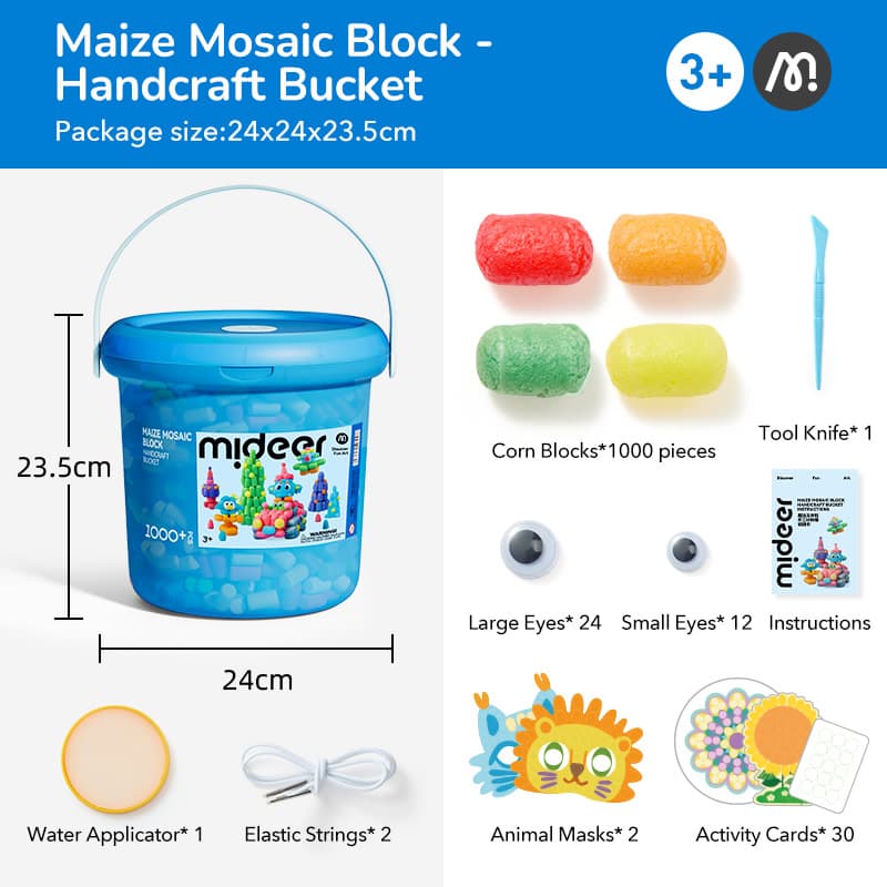 Maize Mosaic Block Handcraft Bucket - 1000 Pcs - View 1