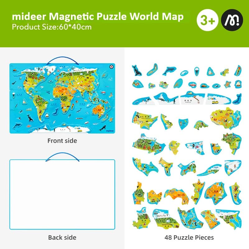 Mideer - Magnetic Puzzle World Map - View 1
