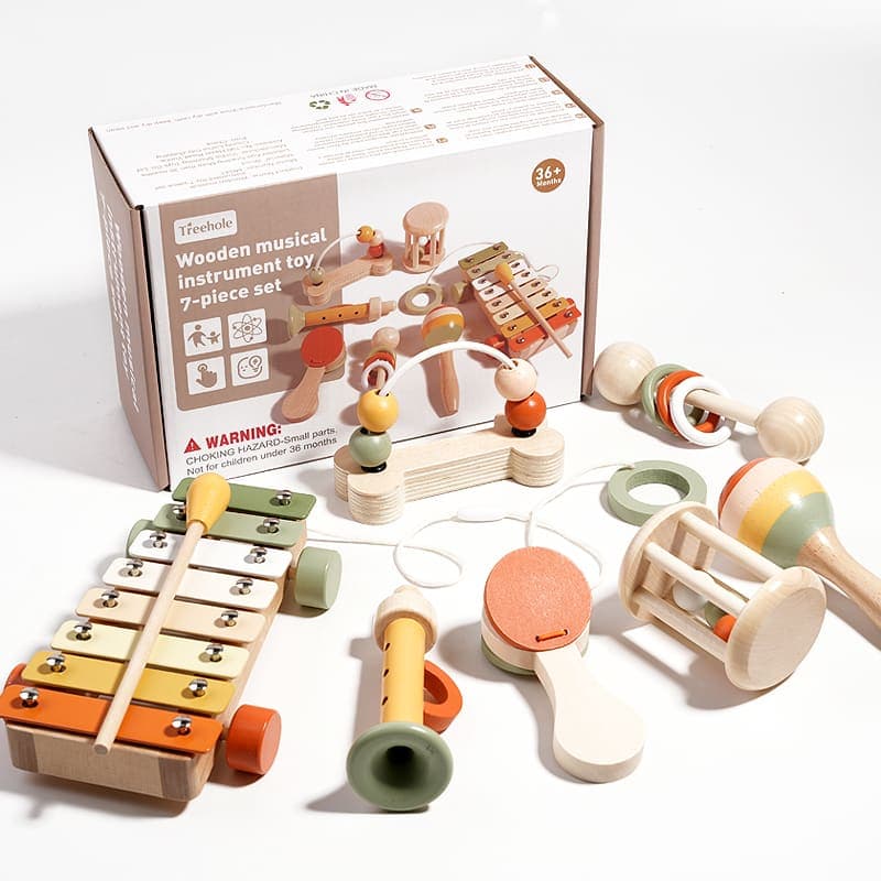 Montessori Wooden Musical Instrument 7-piece Set - View 1