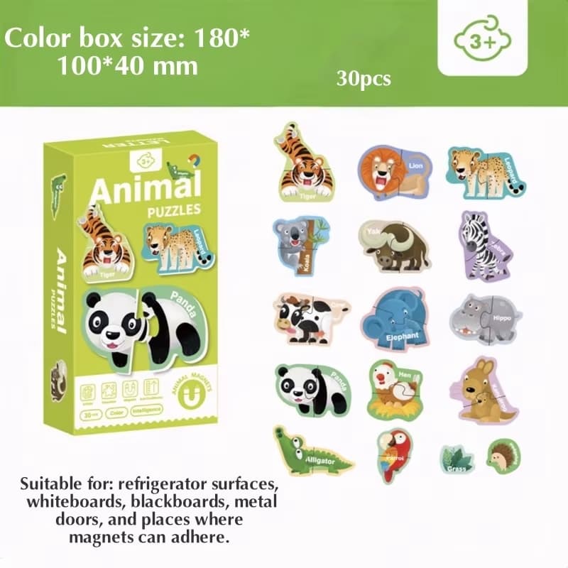 Animal Magnetic Puzzle Set (30 Pcs) - View 1