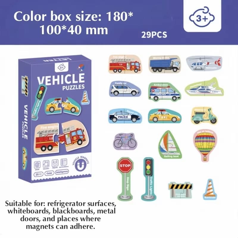 Vehicle Magnetic Puzzle Set (29 Pcs) - View 1