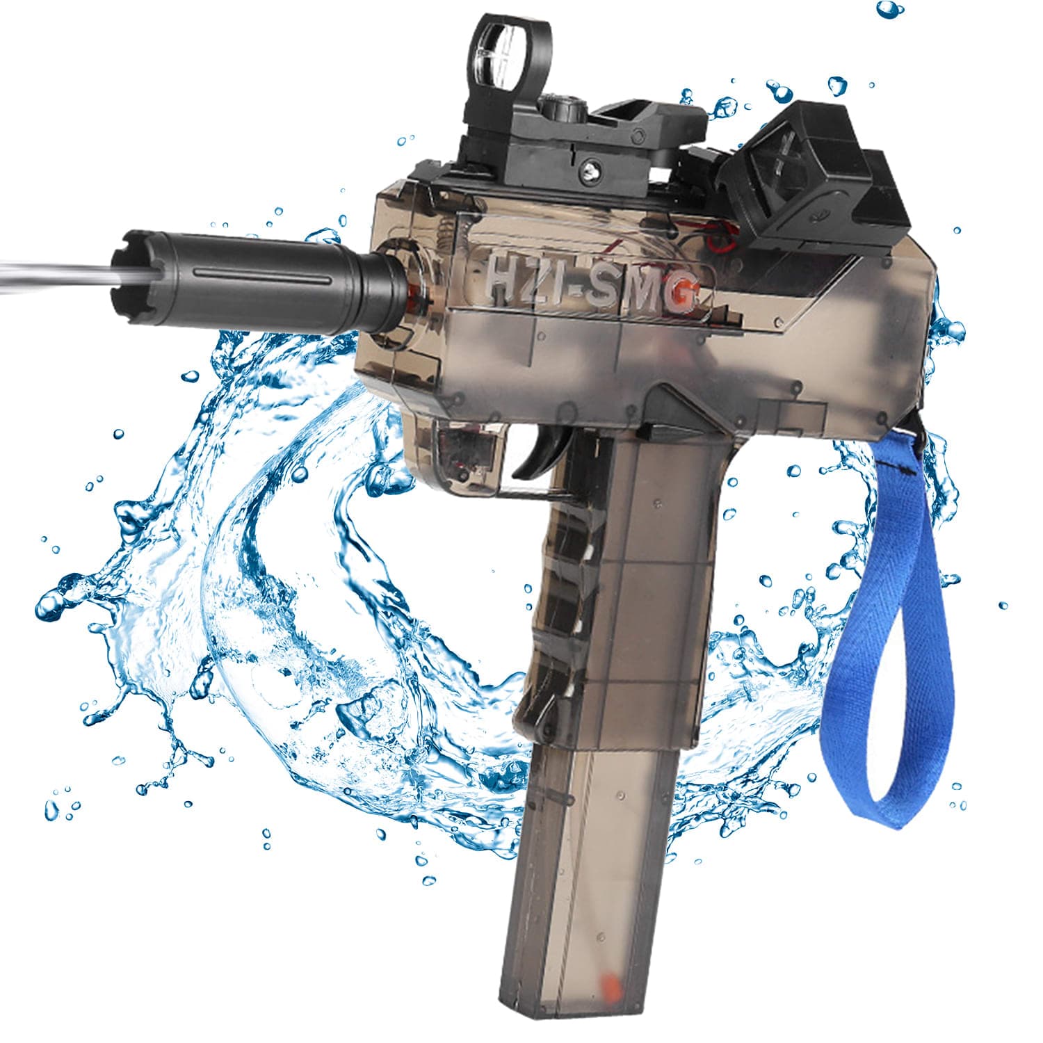 Automatic SMG-Style Transparent Electric Water Gun - View 1
