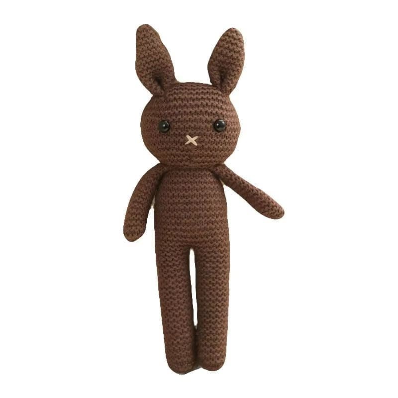 Handmade Crochet Bunny Plush Toy (Brown) - View 1