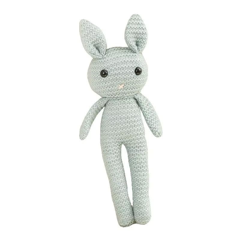 Handmade Crochet Bunny Plush Toy (Light Grey) - View 1