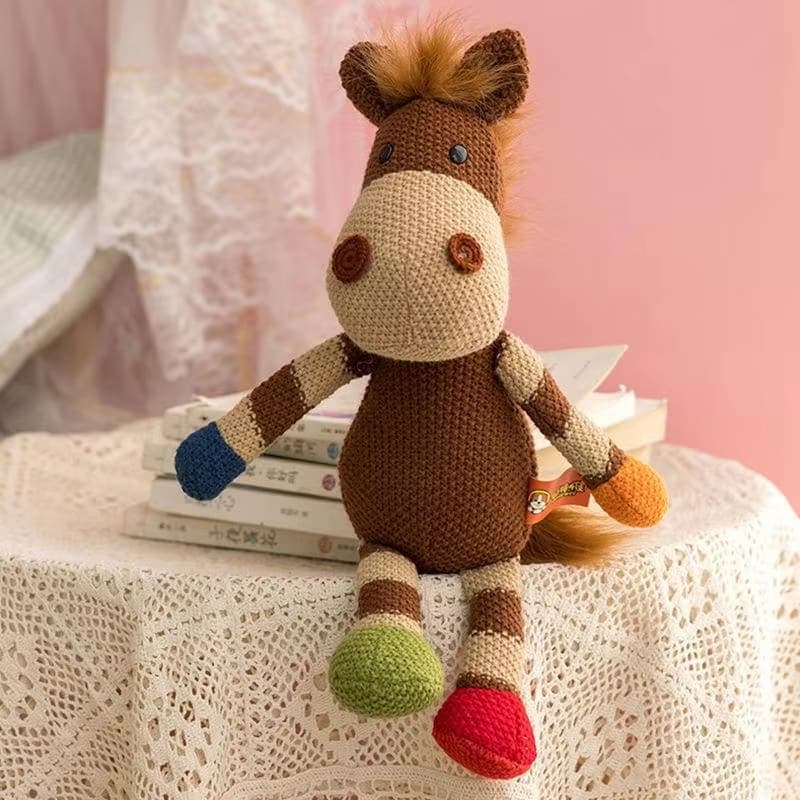 Handmade Knitted Plush Toy - Donkey - View 1