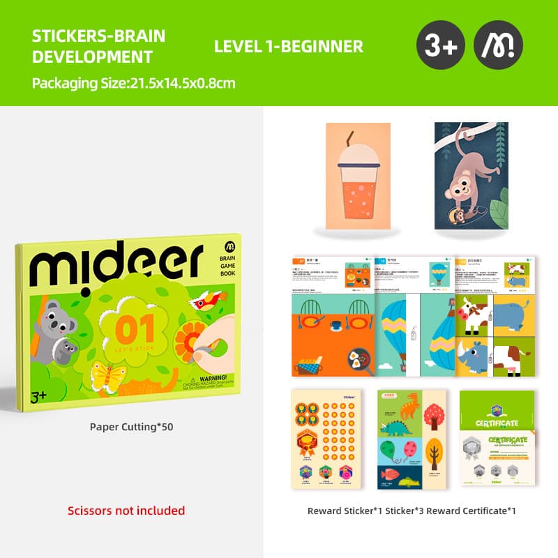 Mideer Level Up Brain Gamebook - Let's Stick Level 1 - View 1
