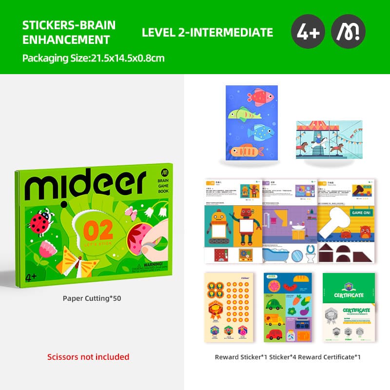 Mideer Level Up Brain Gamebook - Let's Stick Level 2 - View 1