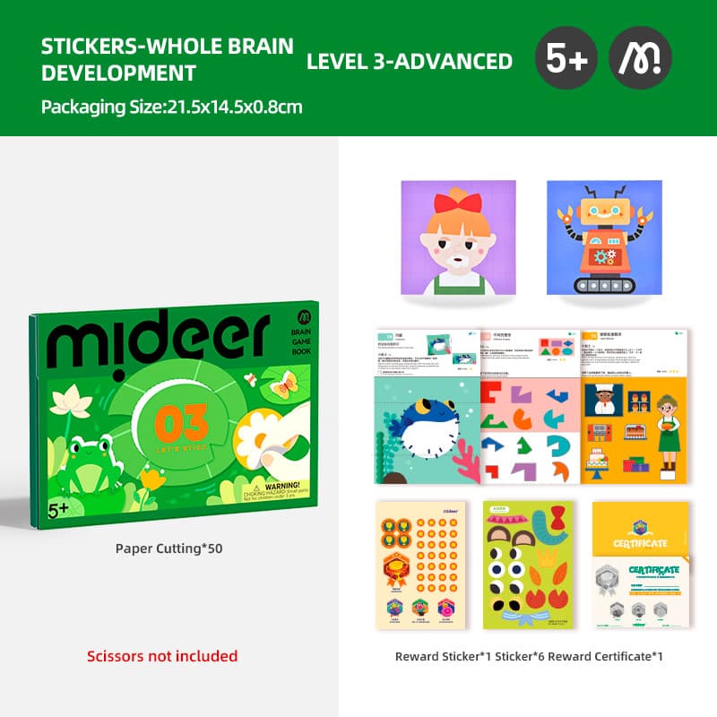 Mideer Level Up Brain Gamebook - Let's Stick Level 3 - View 1