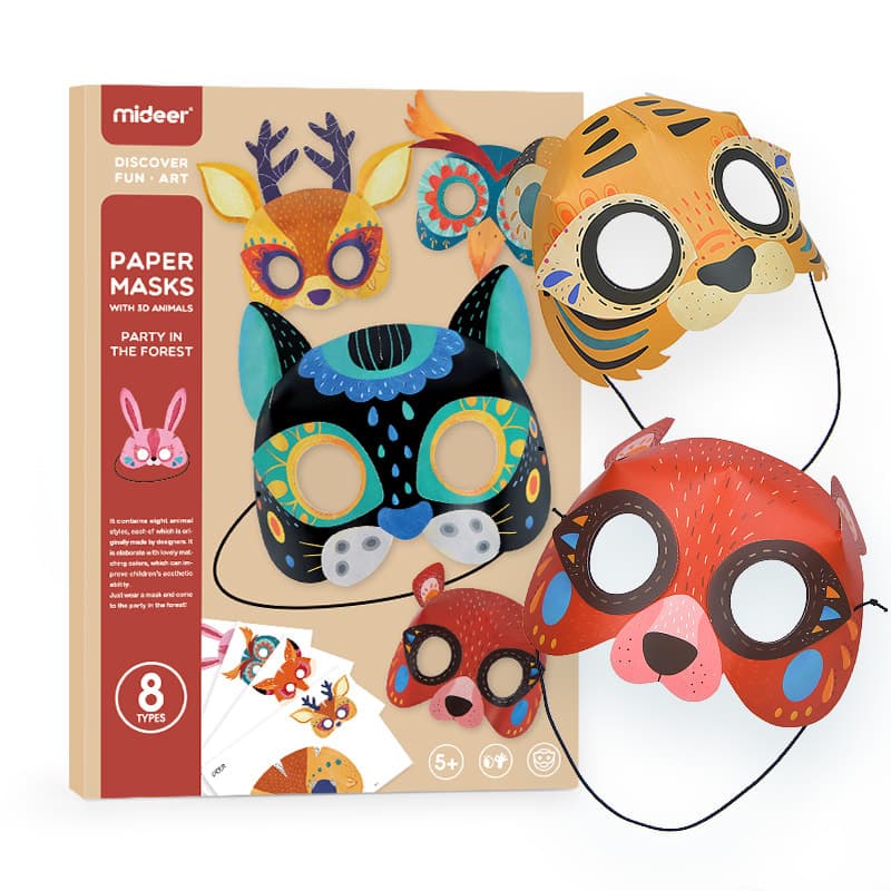 Mideer Paper Masks - Party in the Forest - View 1