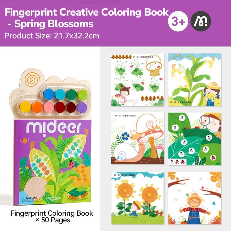 Mideer Creative Finger Paint Kit - Spring Blossoms - View 1