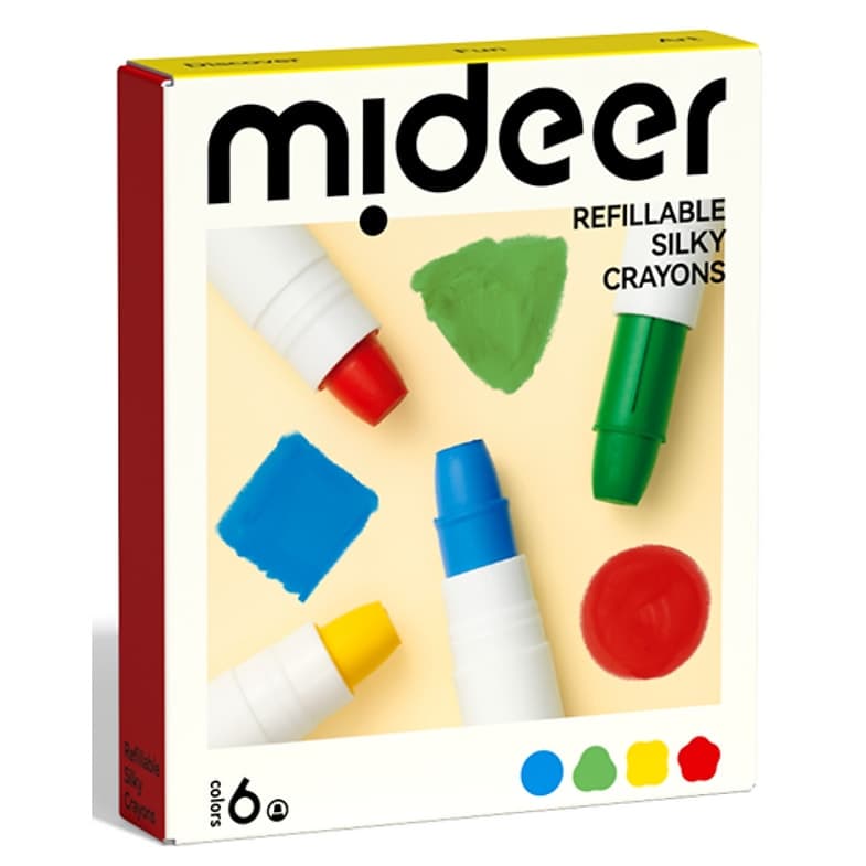 Mideer Refillable Silky Crayons - 6 Colors - View 1